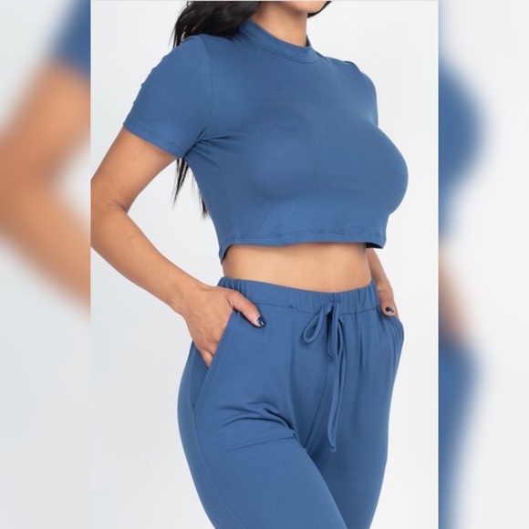 Crop Top Jogger Set M - Picture 2 of 6